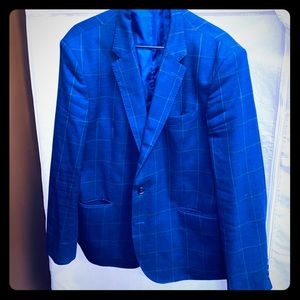 Men’s Karl Lagerfeld Blue Window Sports Coat 46